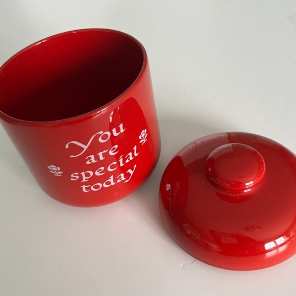 VINTAGE WAECHTERSBACH "You are Special Today" Canister & Lid Cookie Jar EUC - Picture 1 of 6